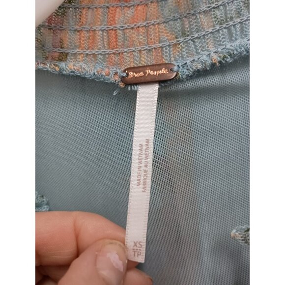 Free People Blue and Orange Tunic - Picture 5 of 7